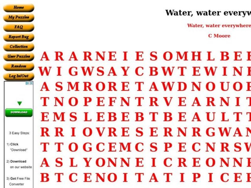 Water, water everywhere Worksheet Water, water everywhere Worksheet