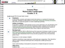 Watercolor Landscapes Lesson Plan Watercolor Landscapes Lesson Plan