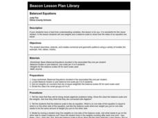 Balanced Equations Lesson Plan Balanced Equations Lesson Plan