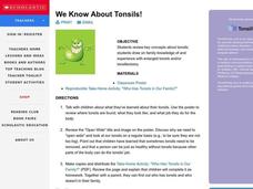 We Know About Tonsils Lesson Plan We Know About Tonsils Lesson Plan
