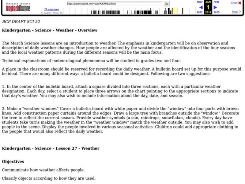 Weather Lesson Plan Weather Lesson Plan