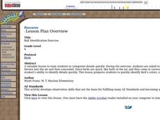 Ball Identification Exercise Lesson Plan Ball Identification Exercise Lesson Plan