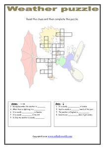 Weather Puzzle Worksheet Weather Puzzle Worksheet