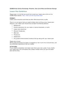 Weather, Sea Level Rise and Climate Change Lesson Plan Weather, Sea Level Rise and Climate Change Lesson Plan