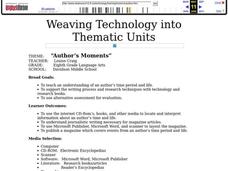 Weaving Technology into Thematic Units Lesson Plan Weaving Technology into Thematic Units Lesson Plan