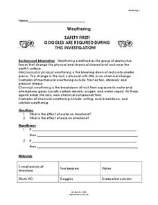 Weathering Lesson Plan Weathering Lesson Plan