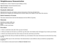 Weightlessness Demonstration Lesson Plan Weightlessness Demonstration Lesson Plan