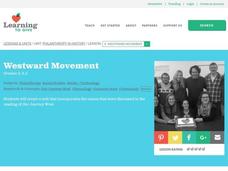 Westward Movement Lesson Plan Westward Movement Lesson Plan