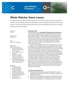 Whale Watcher Game Lesson Lesson Plan Whale Watcher Game Lesson Lesson Plan