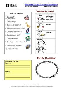 What Can They Do? Lesson Plan What Can They Do? Lesson Plan