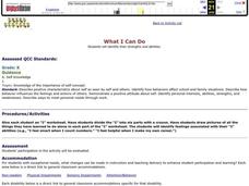 What I Can Do Lesson Plan What I Can Do Lesson Plan