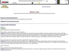 What I Like Lesson Plan What I Like Lesson Plan