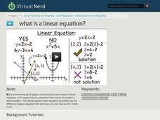 What is a Linear Equation? Instructional Video What is a Linear Equation? Instructional Video