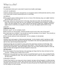 What is a Pet? Lesson Plan What is a Pet? Lesson Plan