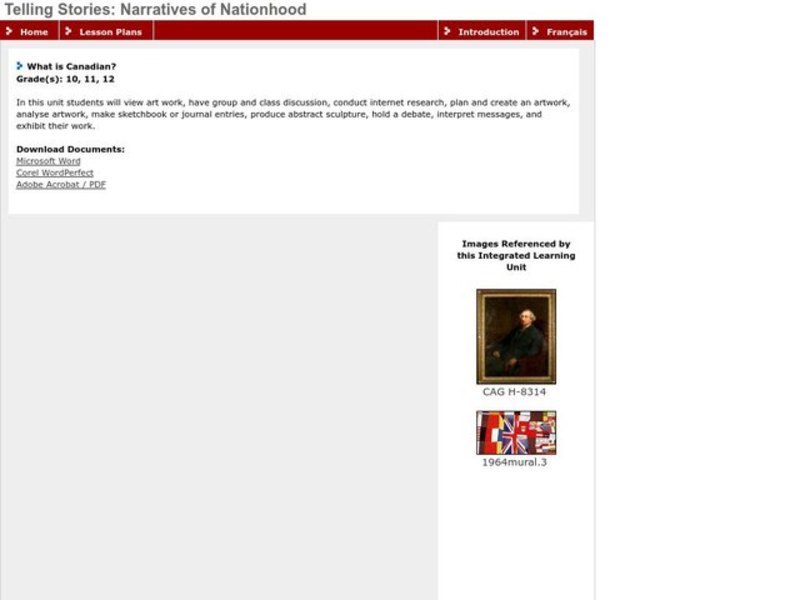 What is Canadian? Lesson Plan What is Canadian? Lesson Plan