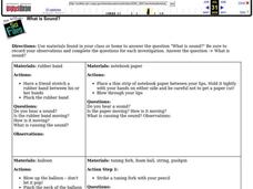What is Sound? Lesson Plan What is Sound? Lesson Plan