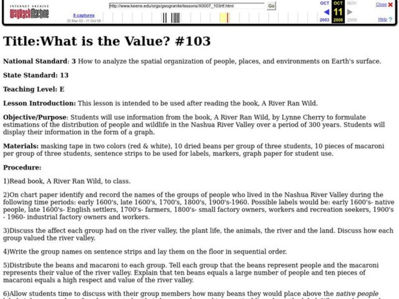 What is the Value? Lesson Plan What is the Value? Lesson Plan