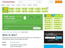 What Is War? Lesson Plan What Is War? Lesson Plan
