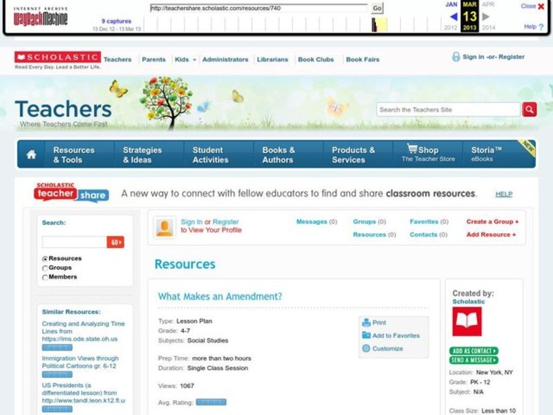 What Makes an Amendment? Lesson Plan What Makes an Amendment? Lesson Plan