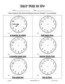 What time is it? Worksheet What time is it? Worksheet