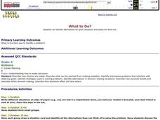 What to Do? Lesson Plan What to Do? Lesson Plan