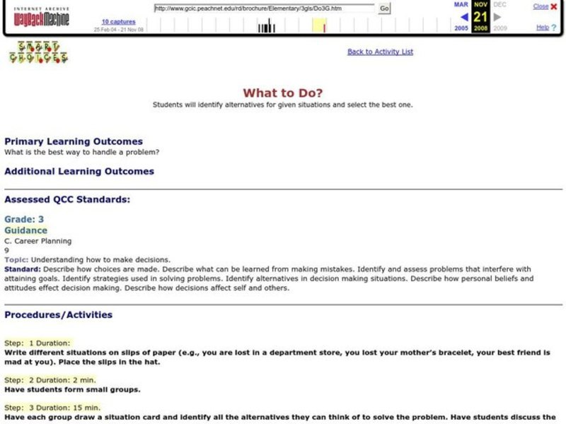 What to Do? Lesson Plan What to Do? Lesson Plan
