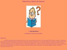 What Was THAT All About? Lesson Plan What Was THAT All About? Lesson Plan