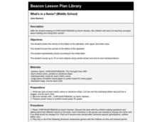 What's in a Name? Lesson Plan What's in a Name? Lesson Plan