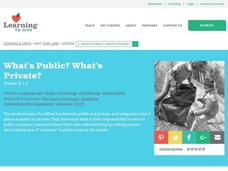 What's Public? What's Private? Lesson Plan What's Public? What's Private? Lesson Plan
