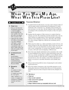 When You Were My Age, What Was This Place Like? Lesson Plan When You Were My Age, What Was This Place Like? Lesson Plan
