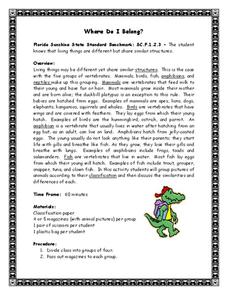 Where Do I Belong? Lesson Plan Where Do I Belong? Lesson Plan