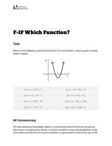 Which Function? Activity Which Function? Activity