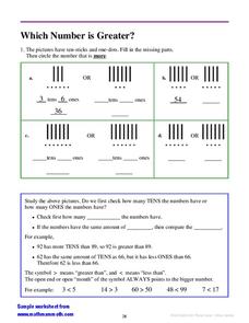 Which Number is Greater? Worksheet Which Number is Greater? Worksheet
