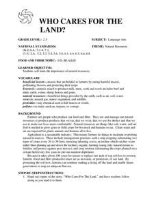 WHO CARES FOR THE LAND? Lesson Plan WHO CARES FOR THE LAND? Lesson Plan