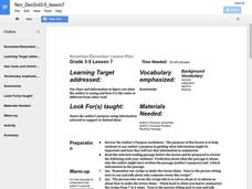 Author's Purpose Lesson Plan Author's Purpose Lesson Plan