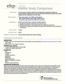 Wildlife Study Comparison Lesson Plan Wildlife Study Comparison Lesson Plan