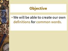 Word Definitions PPT Word Definitions PPT