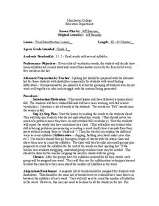 Word Identification Lesson Lesson Plan Word Identification Lesson Lesson Plan