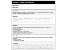 Word Pairs Lesson Plan Word Pairs Lesson Plan