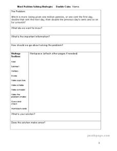 Word Problem Solving Strategies Worksheet Word Problem Solving Strategies Worksheet