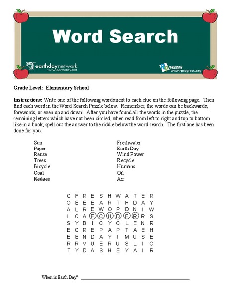 Word Search Lesson Plan Word Search Lesson Plan