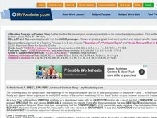 Word Roots: Spect, Sta, Vert Worksheet Word Roots: Spect, Sta, Vert Worksheet