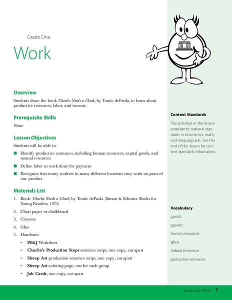 Work Lesson Plan Work Lesson Plan