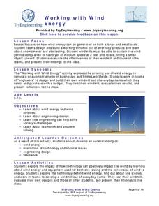 Working with Wind Energy Lesson Plan Working with Wind Energy Lesson Plan
