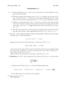 Worksheet 14 Worksheet Worksheet 14 Worksheet