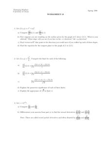 Worksheet 18 Worksheet Worksheet 18 Worksheet