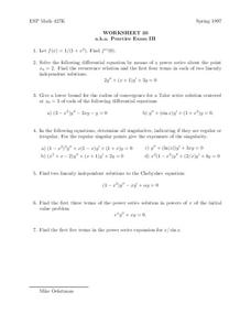 Worksheet 30 Worksheet Worksheet 30 Worksheet