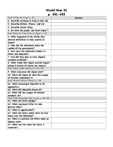 World War II Lesson Plan World War II Lesson Plan