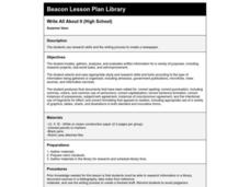 Write All About It Lesson Plan Write All About It Lesson Plan