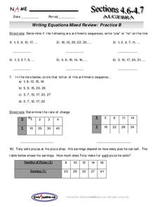 Writing Equations Mixed Review Lesson Plan Writing Equations Mixed Review Lesson Plan